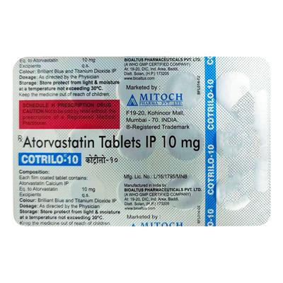 COTRILO 10 Tablet 15's - High Cholesterol-Dys