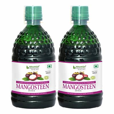 Bhumija Lifesciences Mangosteen Juice (Pack of 2 x 500 ml) - Ayurvedic Juices