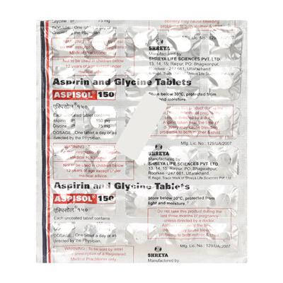 Aspisol 150mg Tablet 30'S - Blood Clot-Ant