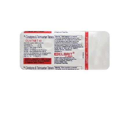 CILNITAB T 40mg Tablet 10's - Hypertension-Ana