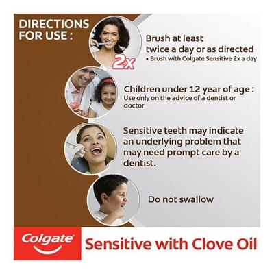 Colgate Sensitive Clove Oil Toothpaste (Pack of 2 x 80 gm) - Toothpaste