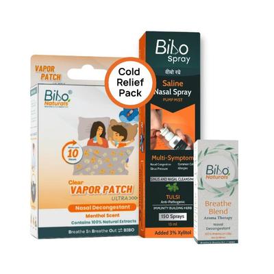 Bibo Cold Relief Pack - Instant Relief - Immunity Booster - Runny or Blocked Nose- 3 Products - Speciality Medicines