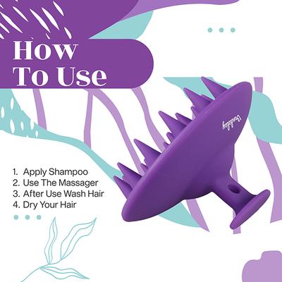 Vandelay Silk Series Scalp Massager - Purple - Massagers