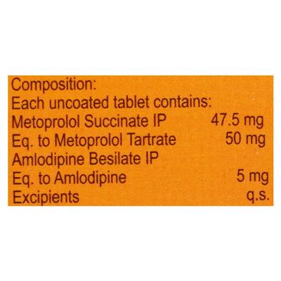 METOROLOL AM 50 Tablet 10's - Hypertension-Ang