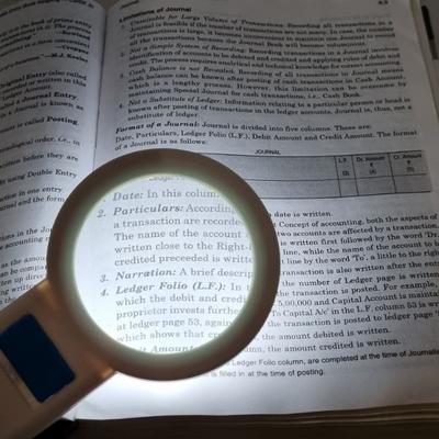 Sahyog Wellness Optical Magnifying Glass with 10 LED for Kids (88mm Wide Glass) - White 1's - Device - S