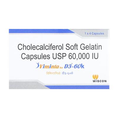VIMINTA D3 60k Capsule 4's - Supplements-Vit