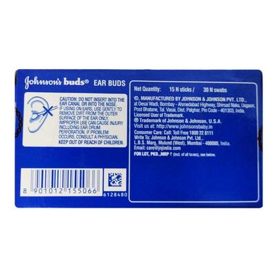 Johnsons's Paper Cotton Buds 15's - 30 Swabs - Cotton Buds & Balls