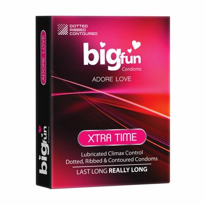 Bigfun Condoms - Xtra Time 3's - Plain/Flavoured Condoms