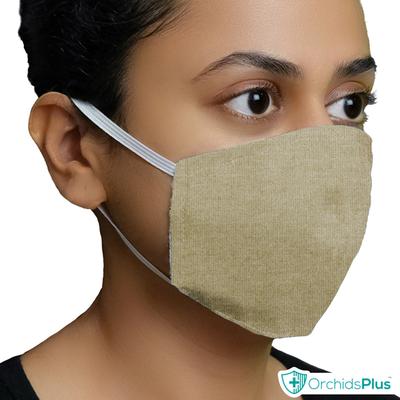 OrchidsPlus Active Face Mask - Beige (Pack of 5) - Face Mask