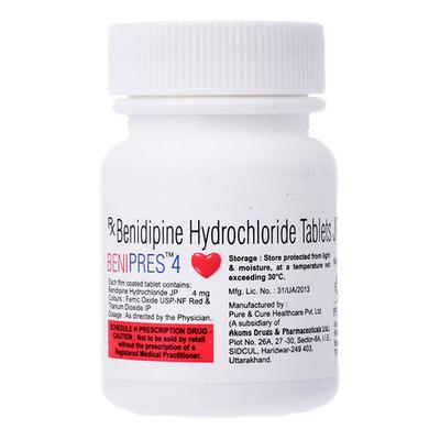 BENIPRES 4mg Tablet 30's - Hypertension-Cal