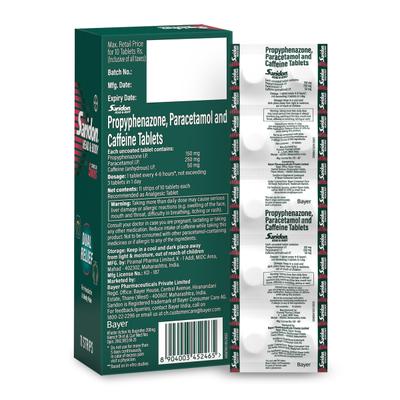 Saridon Head & Body Tablet 10's - Pain Relief Supplement