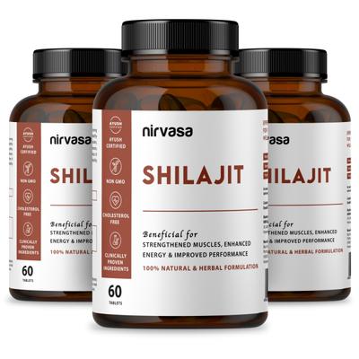 Nirvasa Shilajit Tablet (Pack of 3 x 60's) 1's - General Health