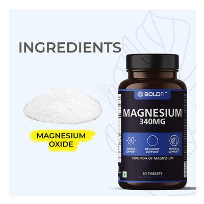 Boldfit Magnesium 340 mg Tablet 60's - Calcium And Minerals