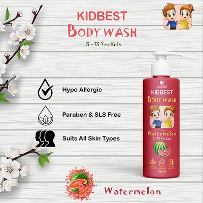 HealthBest Kidbest (3-13 Years) Body Wash - Watermelon Flavour 500 ml - Baby Body Wash