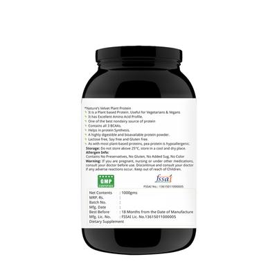 Natures Velvet Plant Protein Powder - Unflavoured 1000 gm - Health Products
