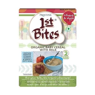 Pristine 1st Bite Baby Cereal Stage 2 (8 to 24 months) Powder - Wheat & Apple 300 gm (Refill Pack) - Baby And Infant Supplements