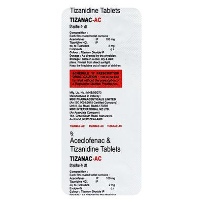 TIZANAC AC Tablet 10's - Pain relief-Nsa