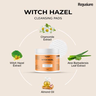 Rejusure Witch Hazel Cleaning Pads 25's - Face Wash & Cleansers