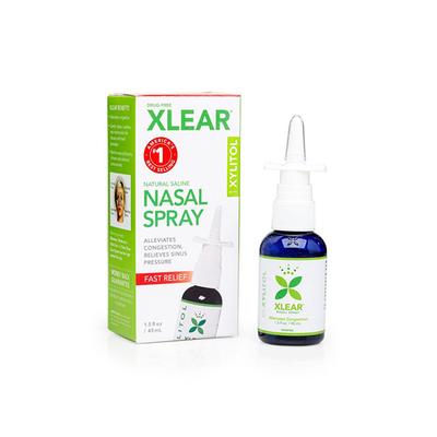 Xlear Adult Natural Saline Nasal Spray for Sinus and Allergy Relief 45 ml - Nasal Decongestion