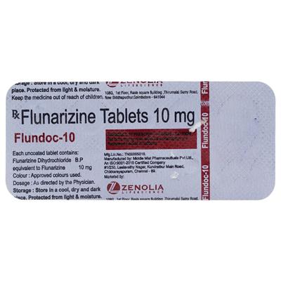 FLUNDOC 10mg Tablet 10's - Migraine