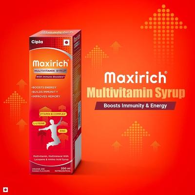 Maxirich Multivitamin Syrup 200 ml - Multi-Vitamins