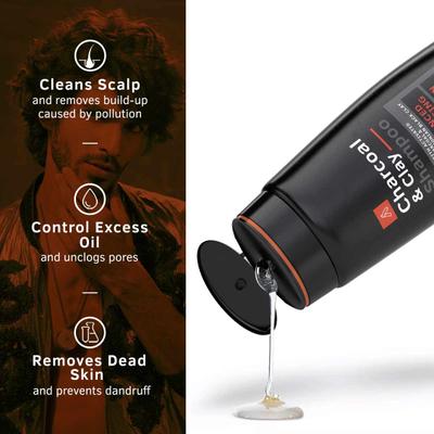 Ustraa Advanced Cleansing and Hydration Hair Shampoo - Charcoal & Clay 250 ml - Shampoos