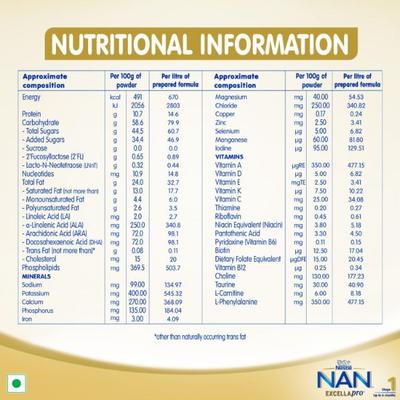 Nestle Nan Excellapro 1 (Upto 6 Months) Powder - Tin 400 gm - Baby And Infant Supplements