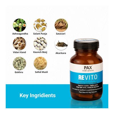 PAX Vedic Science Revito Veg Capsule 60's - Vital Health