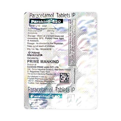 PARAKIND 650 Tablet 15's - Fever-Ana
