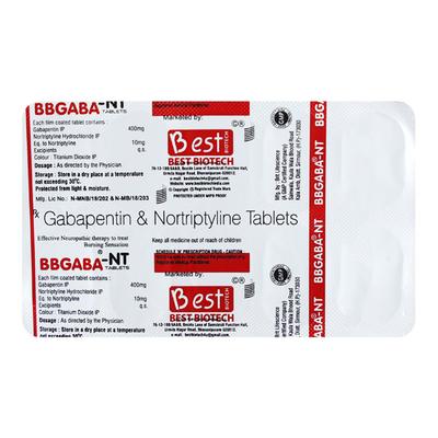 BBGABA NT Tablet 10's - Neuropathic Pain-Dru