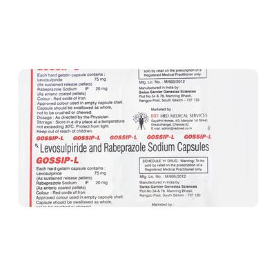 GOSSIP L Capsule 10's - Ulcer/Reflux/Flatulence-Aaa