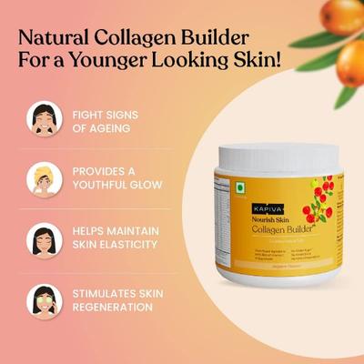Kapiva Nourish Skin Collagen Builder Powder - Jaljeera 250 gm - Speciality Medicines