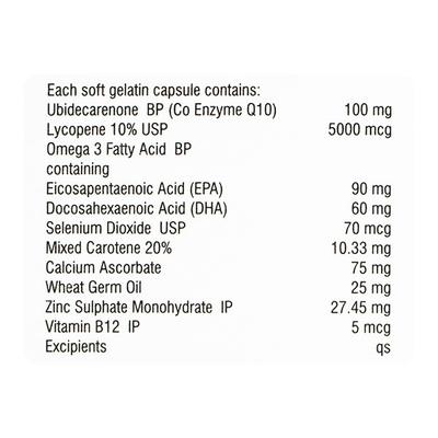 SMYLOX Q 10 Soft Gelatin Capsule 10's - Supplements-Vam