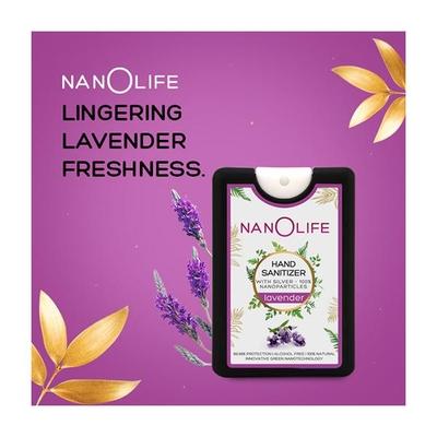 NanOlife Pocket-Size Hand Sanitizer Spray - Lavender 18 ml - Hand Sanitizer