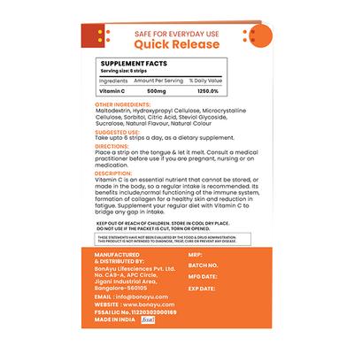 BonAyu Vitamin C Mouth Dissolving Strip 90's - Vitamin C