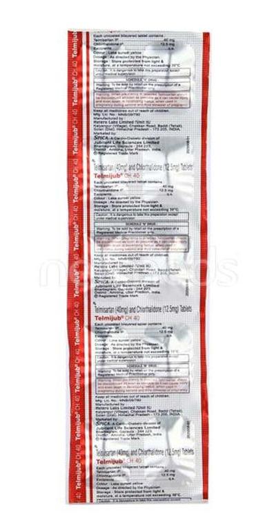 Telmijub CH 40 Tablet 10'S - Hypertension-Ang