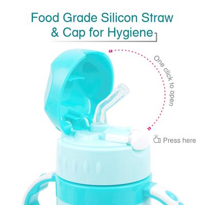 R For Rabbit Steebo Elephant Straw Sipper 300 ml - Blue - Feeding & Nursing
