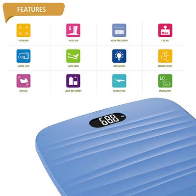 Newnik Personal Digital Weighing Scale - Blue - Weighing Scale