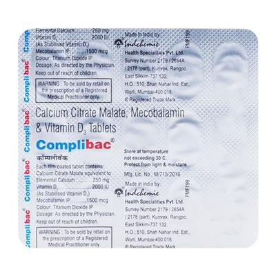 COMPLIBAC Tablet 15's - Supplements-Cal