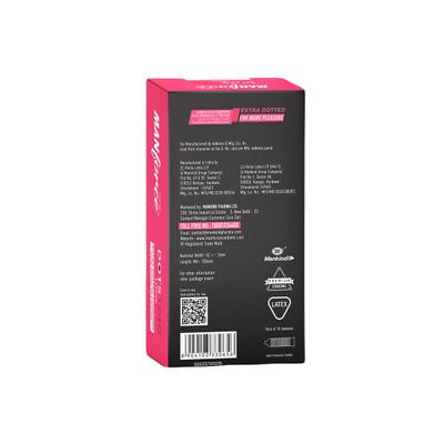 Manforce Dots 1740 Extra Dotted Condoms - Litchi 10's - Plain/Flavoured Condoms