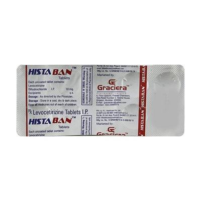 Histaban 10mg Tablet 10'S - Allergies-Ant