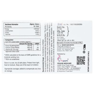 FRACSURE PLUS Tablet 10's - Supplements-Cal