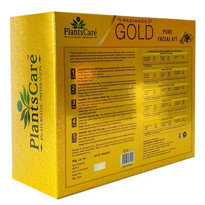 Plantscare Radiance Gold Pure Facial Kit 200 gm - Facial Kits