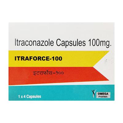 ITRAFORCE 100 Capsule 4's - Fungal Infections-Anf