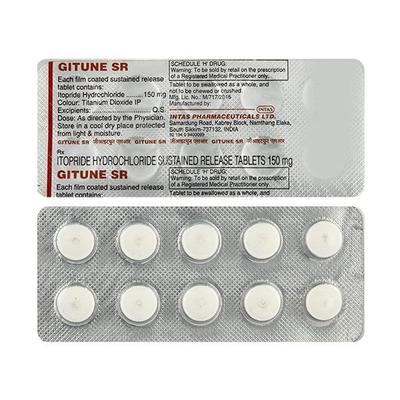 Gitune SR Tablet 10'S - Ulcer/Reflux/Flatulence-Aaa