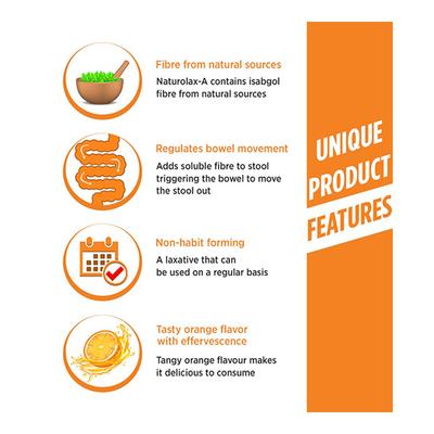 Naturolax-A Orange Flavour Isabgol Powder 100 gm - Indigestion/Constipation