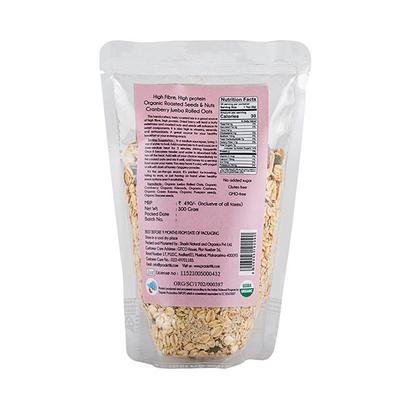Praakritik Organic & Artisan Jumbo Oats Granola - Cranberry 300 gm - Nutritional Bars