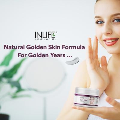 INLIFE Night Gold Face Cream Anti Aging 50 gm - Face Creams
