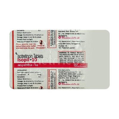 Isopil 10mg Tablet 10'S - Acne-Acn