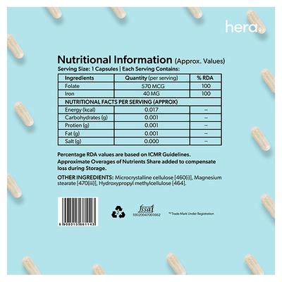 Hera Folate First Capsule 30's - Women Health